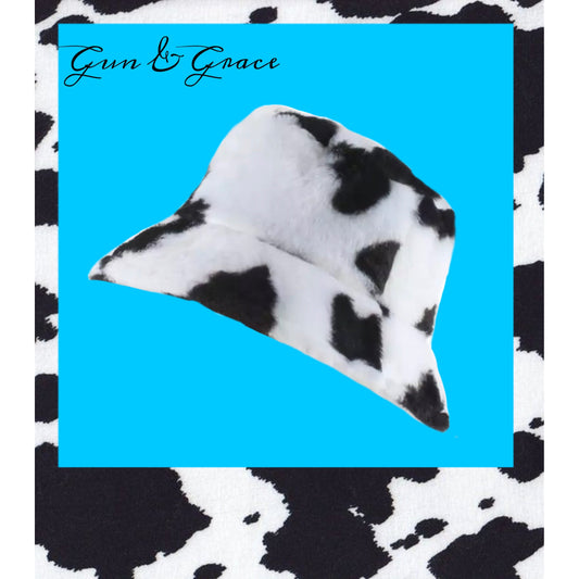 Cow Print Fur Bucket